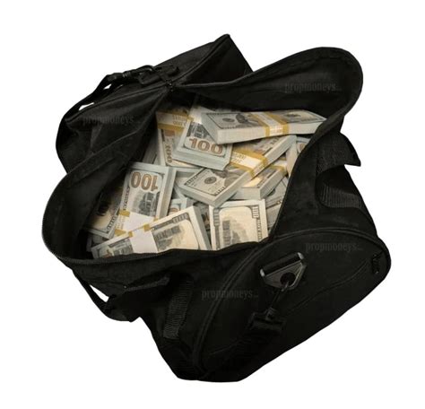 prop money duffle bag